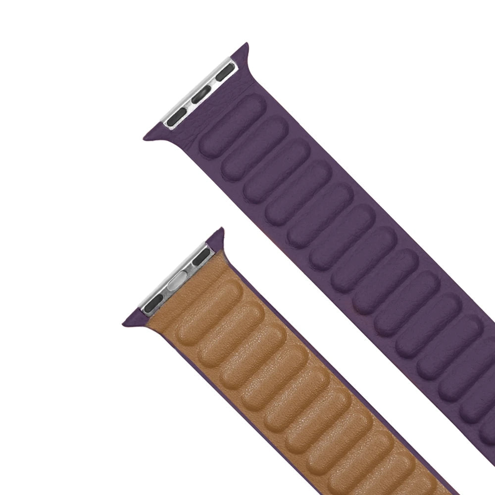 Magnetic Leather Link Band for Apple Watch