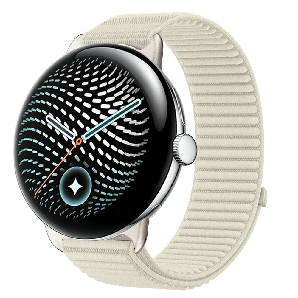 Elastic Nylon Velcro Adjustment Watch Band for Google Pixel Watch 3