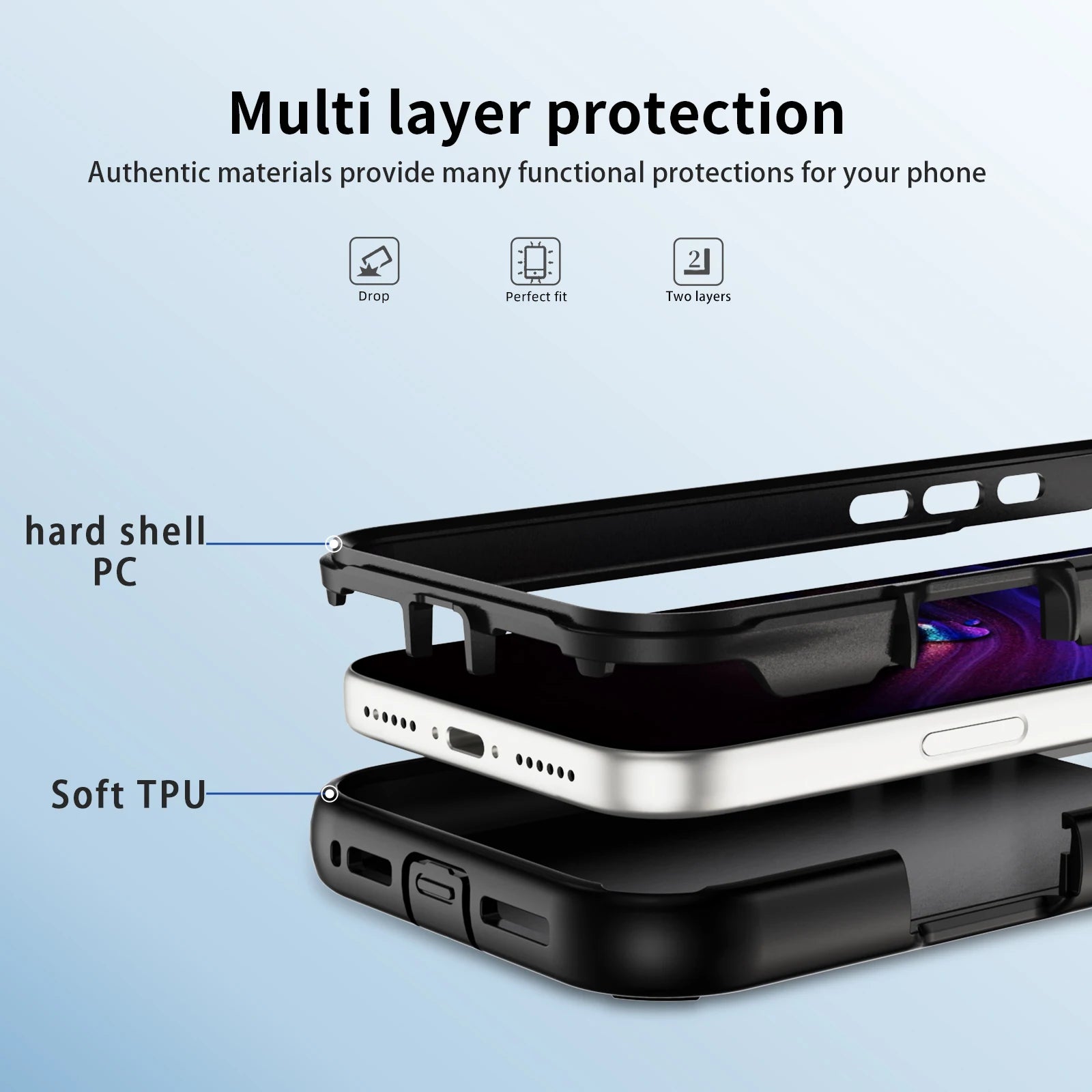 Durable Multi-Layer MagSafe Case with Adjustable 360° Stand for iPhone 17 Series