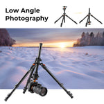 K&F Concept Compact Travel Tripod with Quick Release & 360° Rotating Ball Head