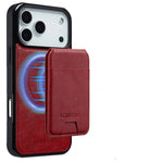 iPhone 17 Series Leather MagSafe Case with Removable Card Cover