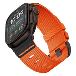 Ribbed Nylon Band with Hook-and-Loop Velcro Closure for Apple Watch