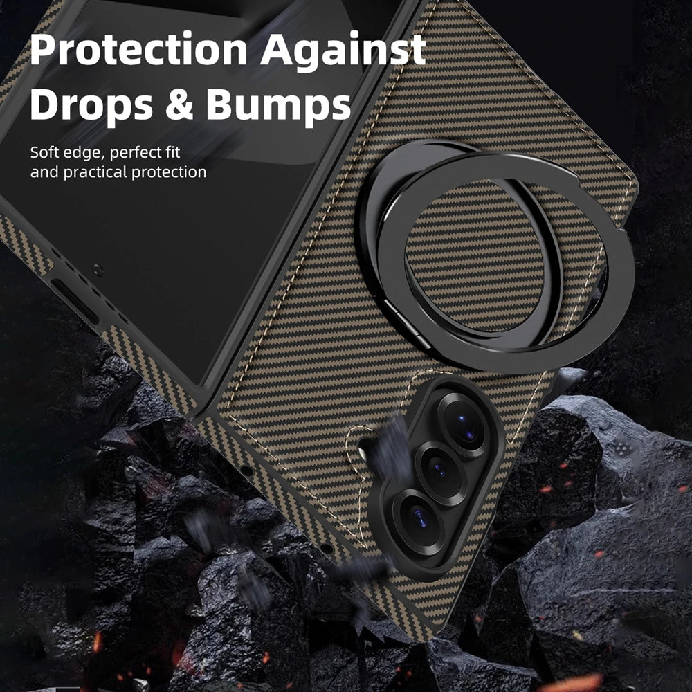 Samsung Galaxy Z Fold 7 Protective Magnetic Case with Ring Holder