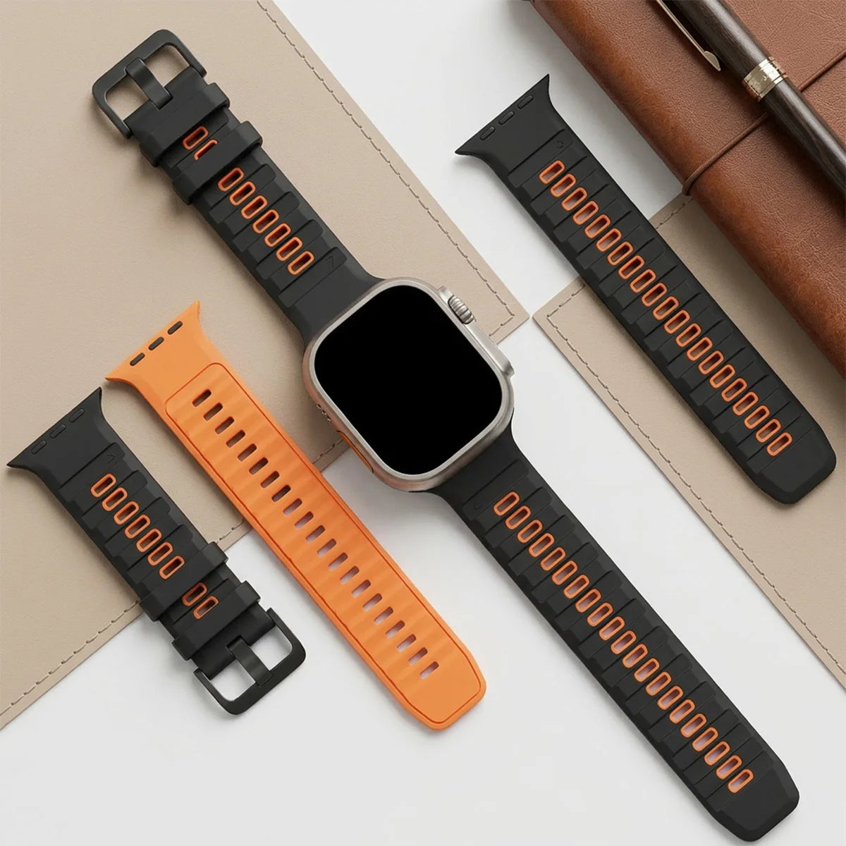 Two-Tone Silicone Replacement Band for Apple Watch