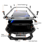 Military Grade 360 Protective Metal Case with Built-in Screen for iPhone 17 Series