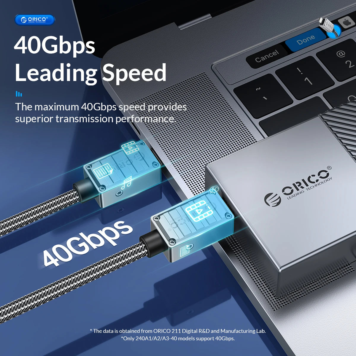 ORICO Premium 40Gbps USB4 Type-C Cable