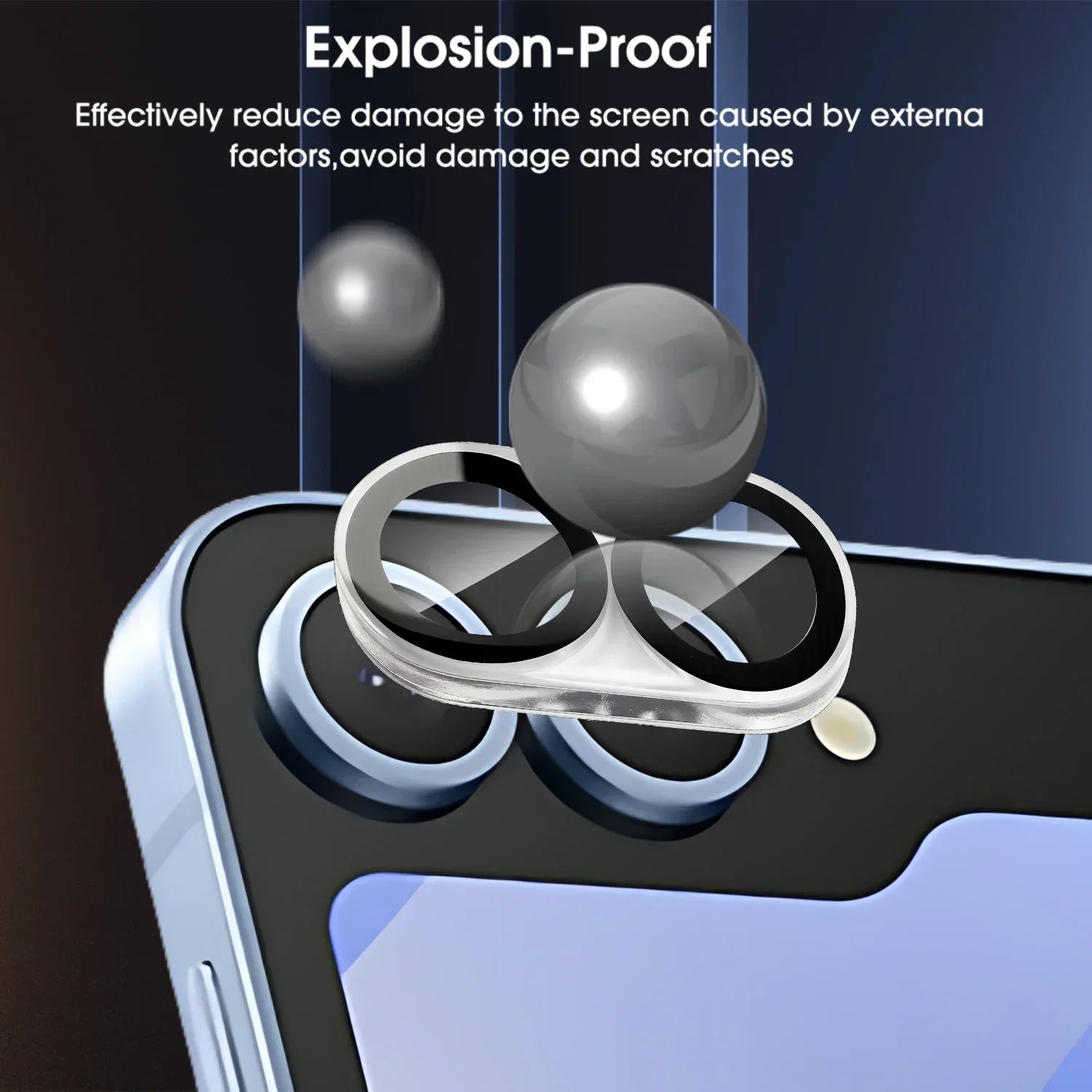 5-Pack Full-Cover 9H Tempered Glass Lens Film for Samsung Galaxy Z Flip 7