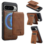 Leather Magnetic Wallet Case with Detachable Card Holder for Google Pixel 10 Series