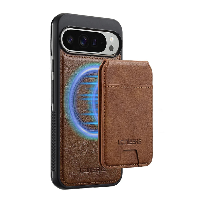 Leather Detachable Magnetic Wallet Case with Kickstand for Google Pixel 9 Series