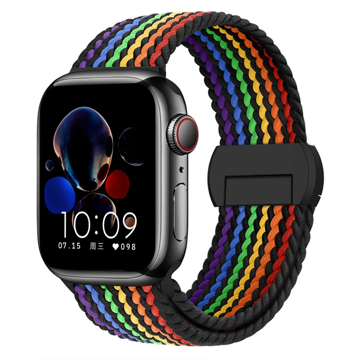Stretchable Braided Solo Loop with Magnetic Closure for Apple Watch