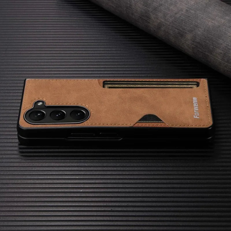 Samsung Galaxy Z Fold 5 Retro Leather Case