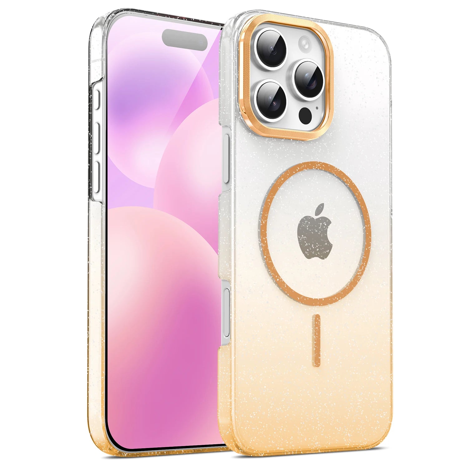 Glitter Laser Gradient Clear Matte MagSafe Case for iPhone 16 Series