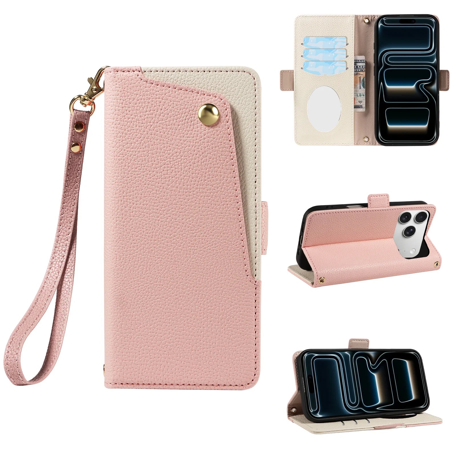 Skin Feel Leather Wallet Case for iPhone 17 Series