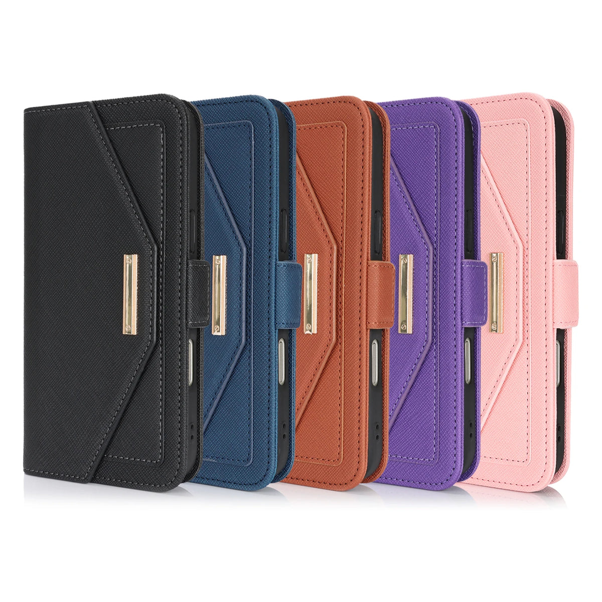 Crossbody Wallet Case with Mirror and Shoulder Strap for iPhone 17 Series