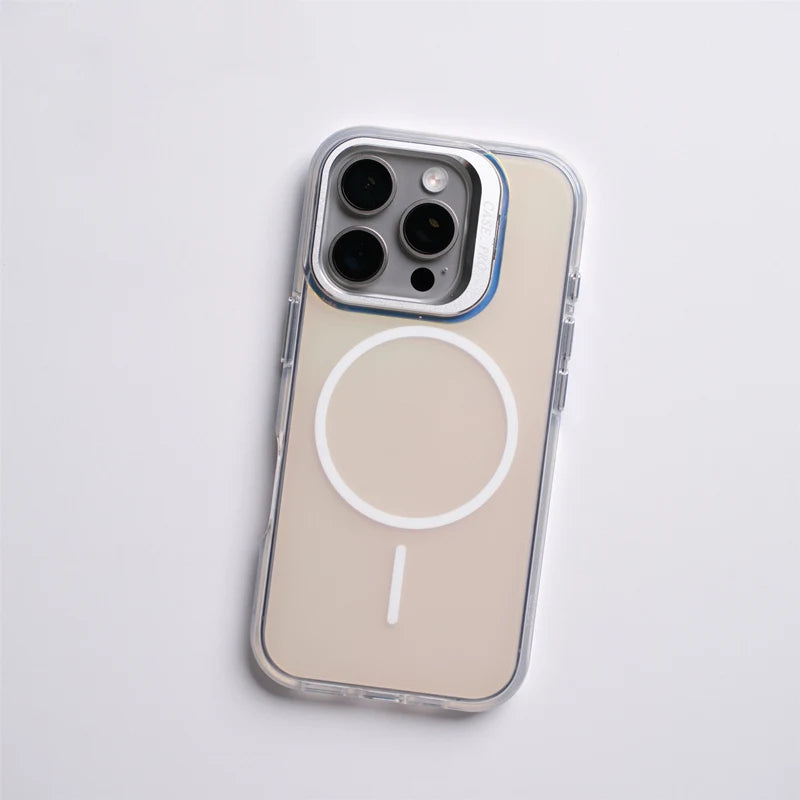 Gradient Laser MagSafe PC Case with Alloy Lens Protector for iPhone 16 Series