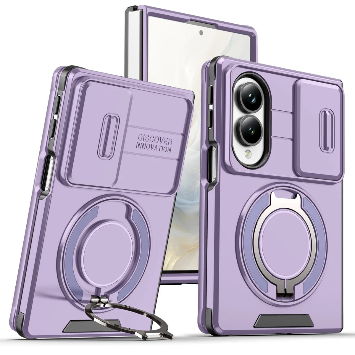Protective Case with Rotating Magnetic Ring for Samsung Galaxy Z Fold 8