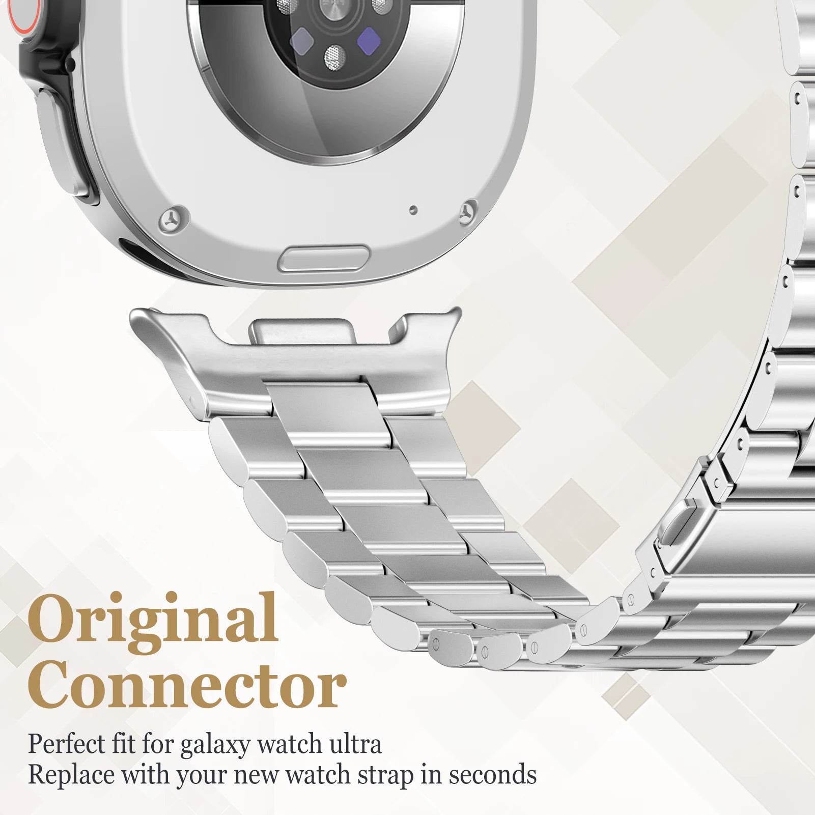 Elegant Stainless Steel Strap for Samsung Galaxy Watch 8 / Galaxy Watch 8 Classic