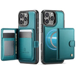 2-in-1 Leather MagSafe Wallet Case with Card Holder for iPhone 16 Series