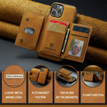 2-in-1 Detachable MagSafe Wallet Leather Case for iPhone 16 Series