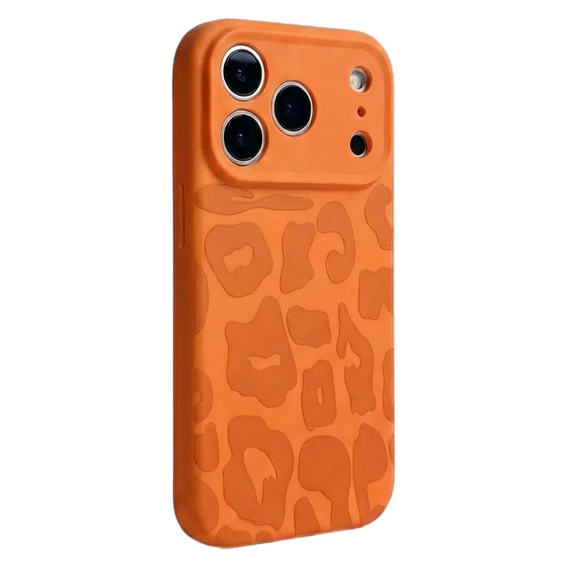 Frosted Leopard Print Silicone Case for iPhone 17 Series