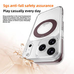 Anti-Yellowing Clear MagSafe Case with Rotating Kickstand for iPhone 17 Series