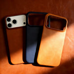 Classic Genuine Cowhide Leather MagSafe Case for iPhone 17 Series