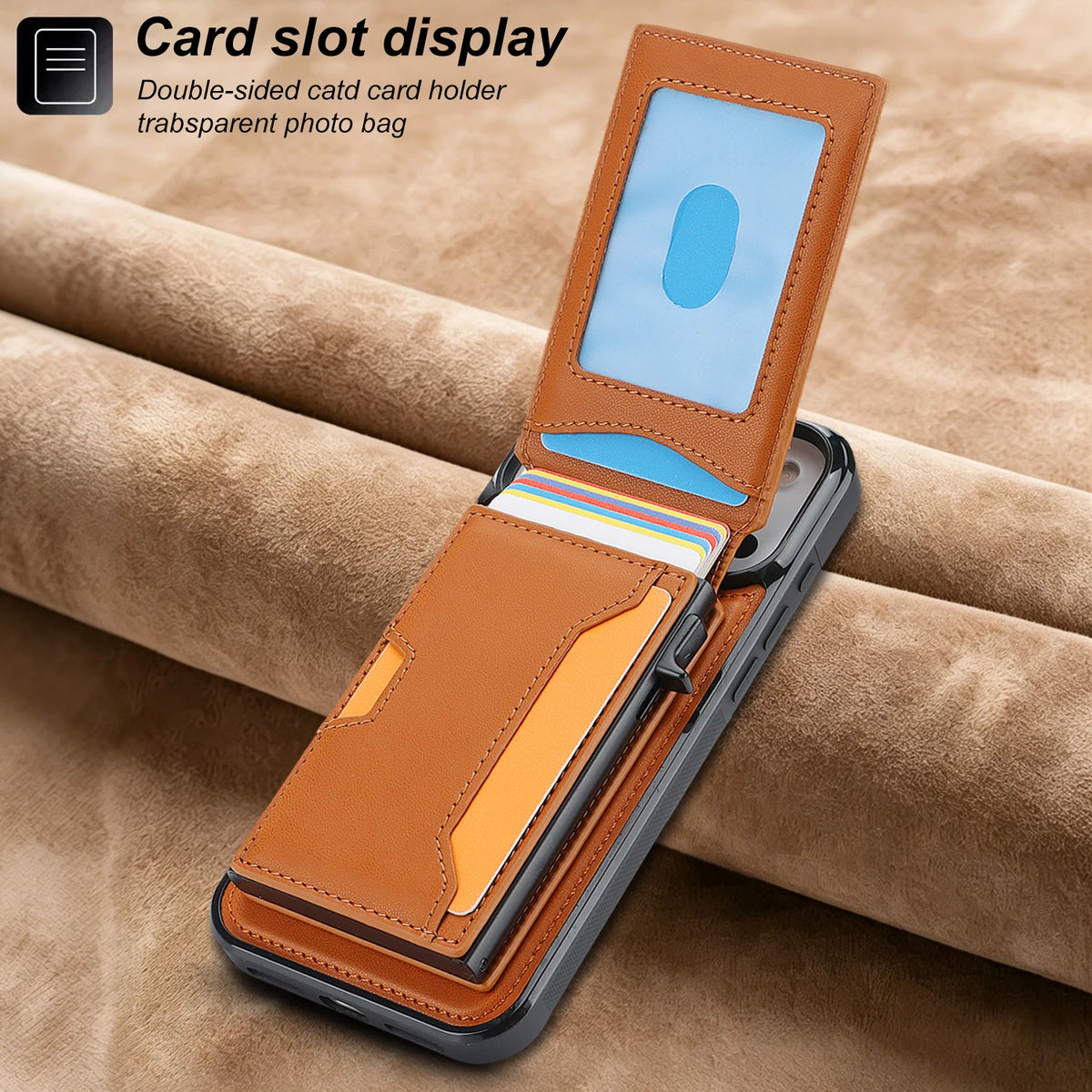 Shockproof Leather MagSafe Case with Detachable Wallet Pouch for iPhone 18 Series