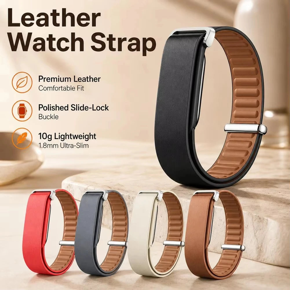 Slide-Lock Leather Strap for Google Fitbit Air