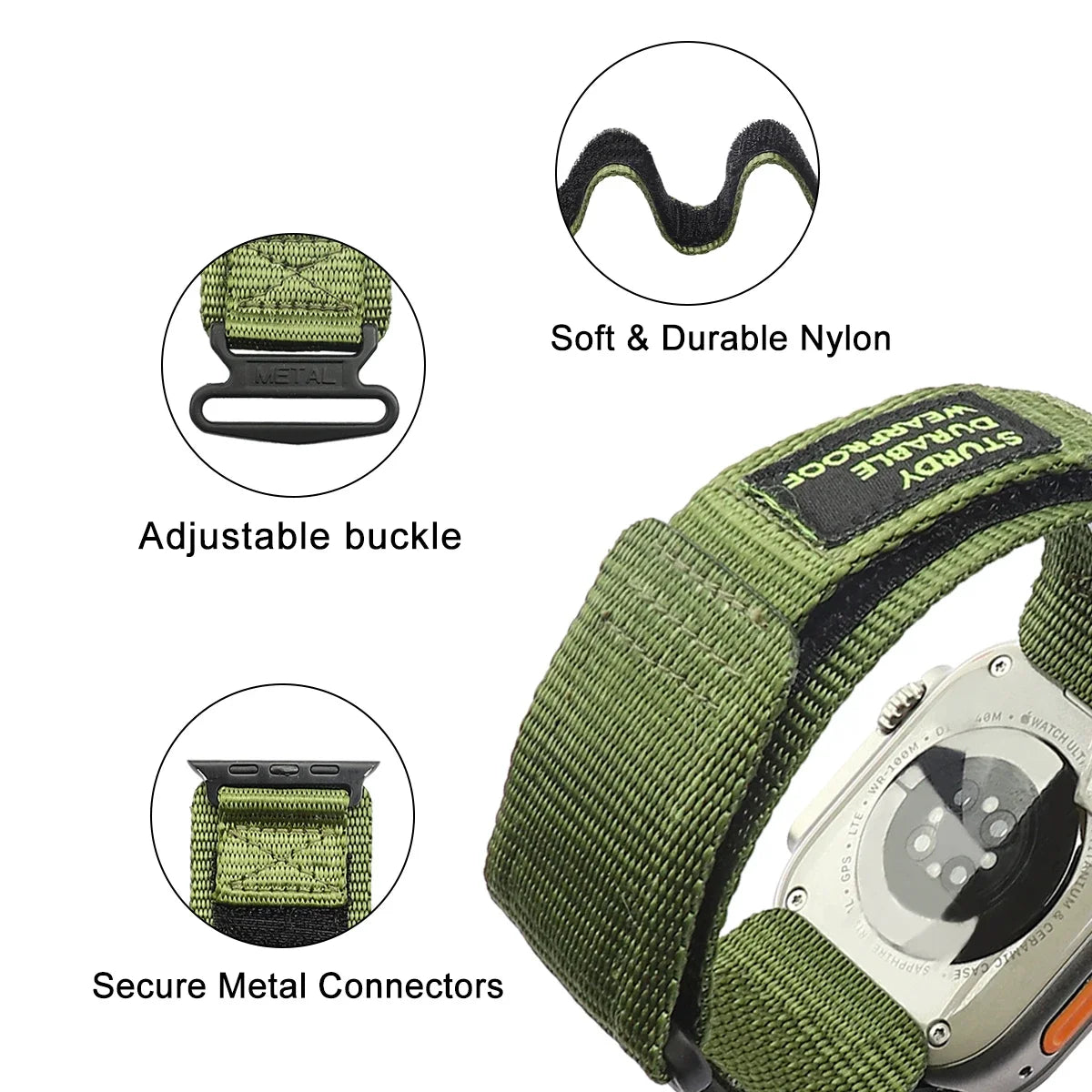 Nylon Tactical Sports Strap for Apple Watch