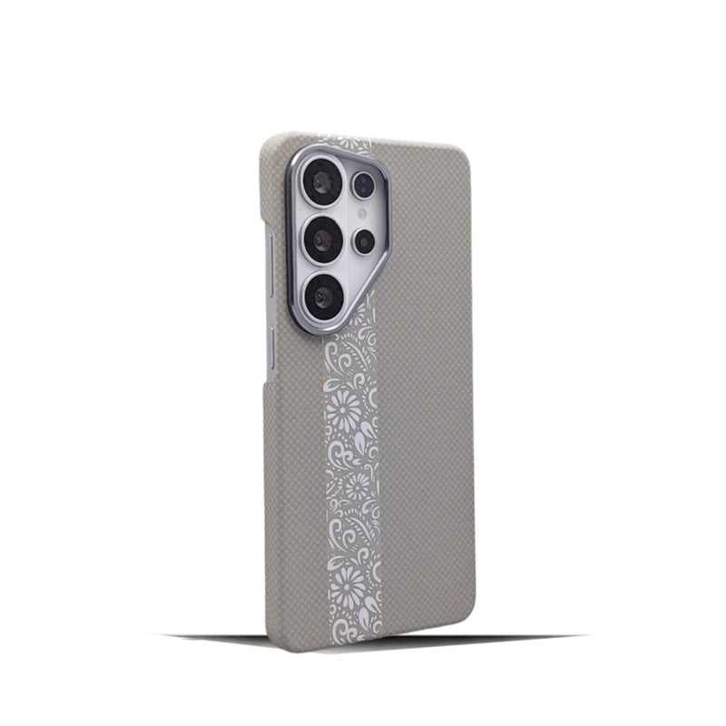 Carbon Fiber Matte Magnetic Case with Raised Lens Protection for Samsung Galaxy S24 Ultra