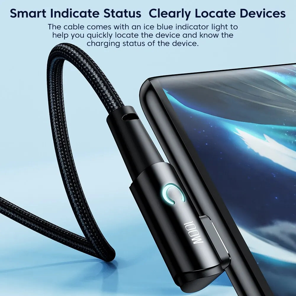 Toocki 6A USB-C 90° Fast Charge Cable