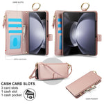 Samsung Galaxy Z Fold 7 Crossbody Wallet Case with Card Slots & Ring