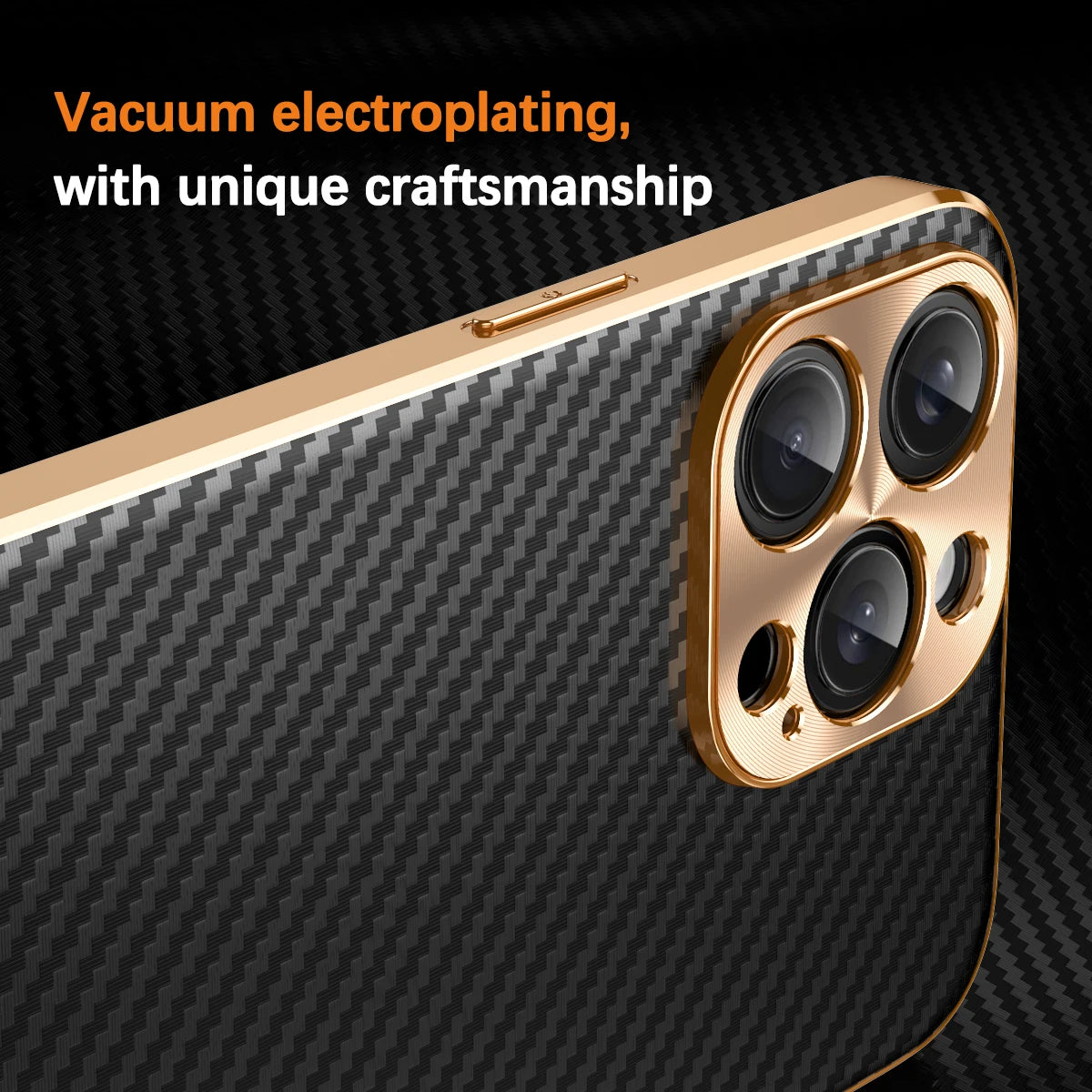 Premium 3D Carbon Fiber Plated Leather Phone Case with Alloy Shockproof Lens Protection for iPhone 16 Series