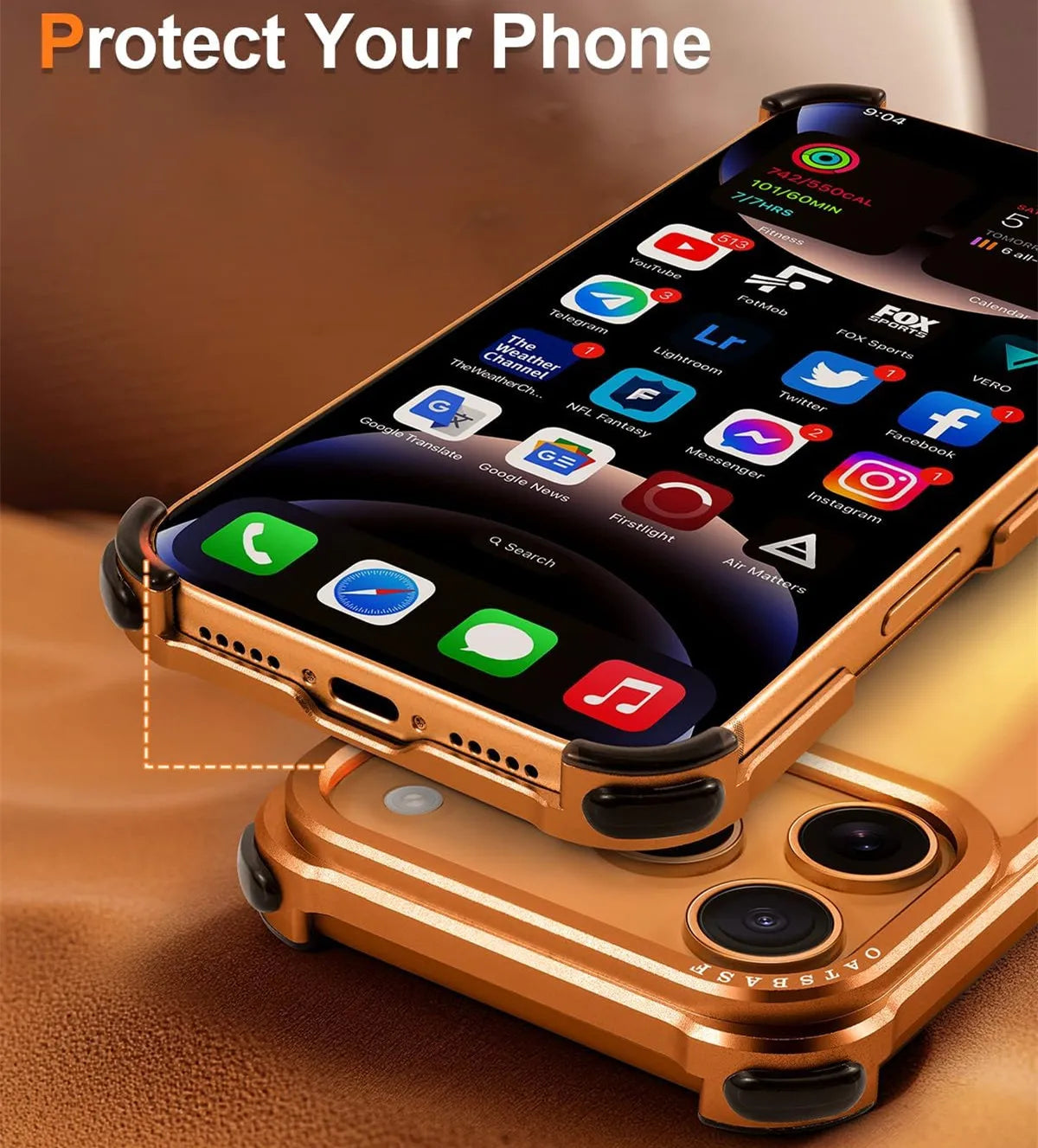 Shockproof Hollow Metal Case for iPhone 17 Series