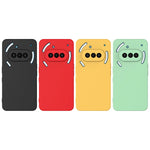 Nothing Phone 3a Soft Premium Liquid Silicone Case with Flocking Interior & Strap Lanyard