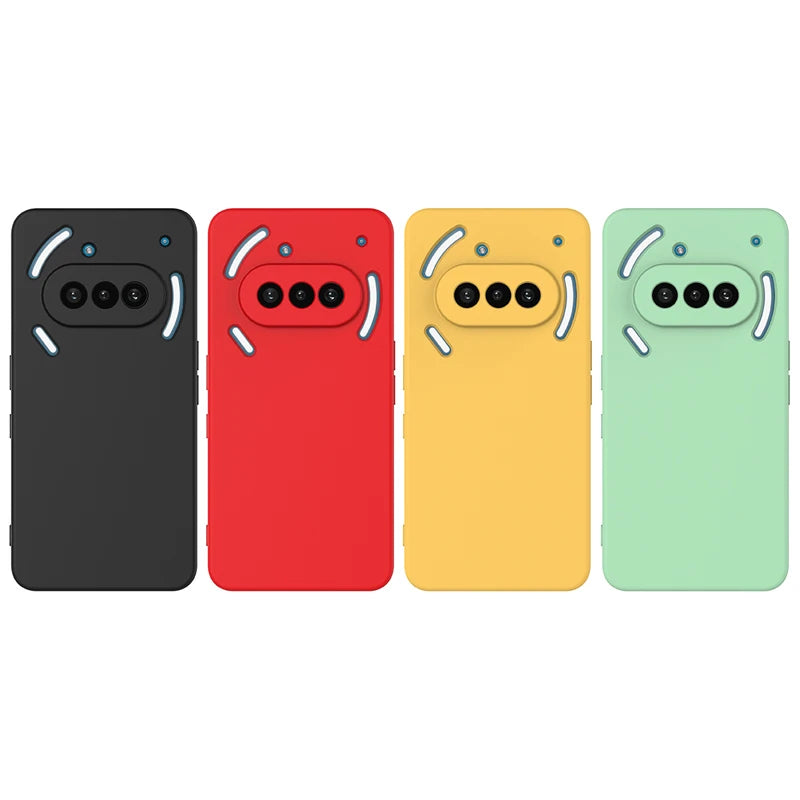Nothing Phone 3a Soft Premium Liquid Silicone Case with Flocking Interior & Strap Lanyard