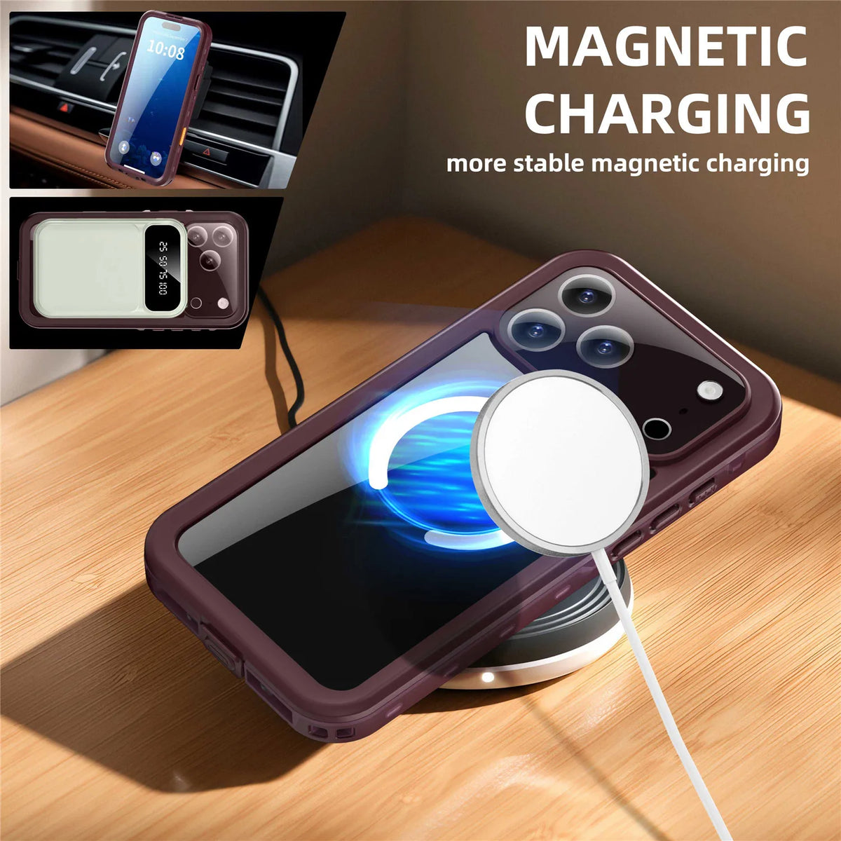 Waterproof Shockproof MagSafe Case with Reinforced Corner Protection for iPhone 18 Series