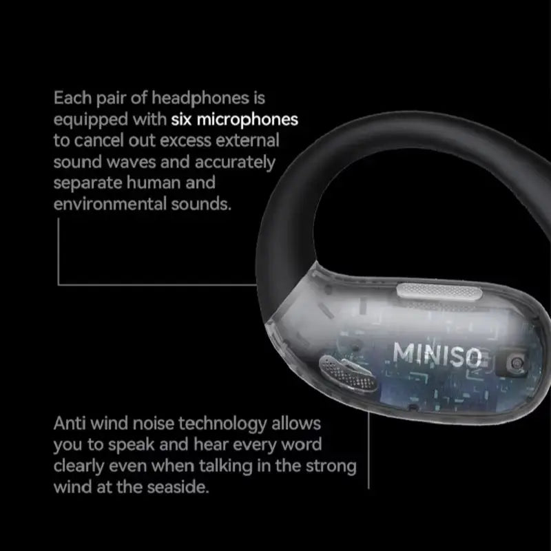 MINISO X28 Wireless Earbuds with Secure Fit Ear Hooks