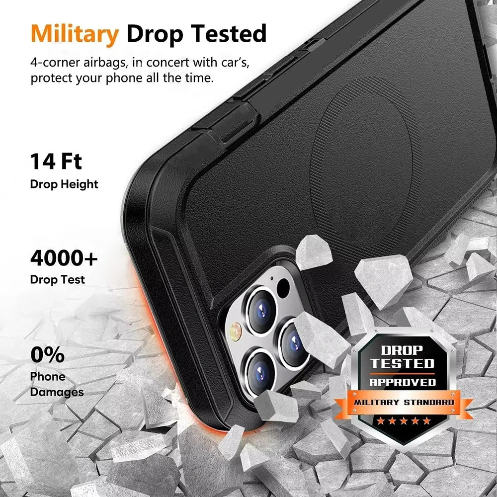 Military-Grade Armor MagSafe Case for iPhone 15 Series