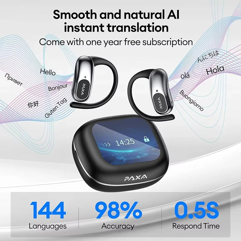 PAXA Open Air Ultra AI Translation Earbuds