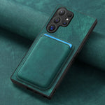 Luxury PU Leather Magnetic Card Slot Wallet Cover for Samsung Galaxy S25 Series