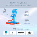 3-in-1 Adjustable Pad Stand with Built-In USB-C Hub for Nintendo Switch