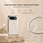 Stone-Textured Foldable MagSafe Case with Ring Stand for iPhone Duo