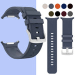 Hybrid Leather and Silicone Watch Band with Quick-Release Connectors for Samsung Galaxy Watch Ultra 2