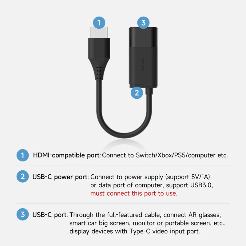 Hagibis HDMI to USB-C Converter
