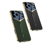 Slim Electroplated Bezel Leather Case for iPhone 17 Pro / iPhone 17 Pro Max