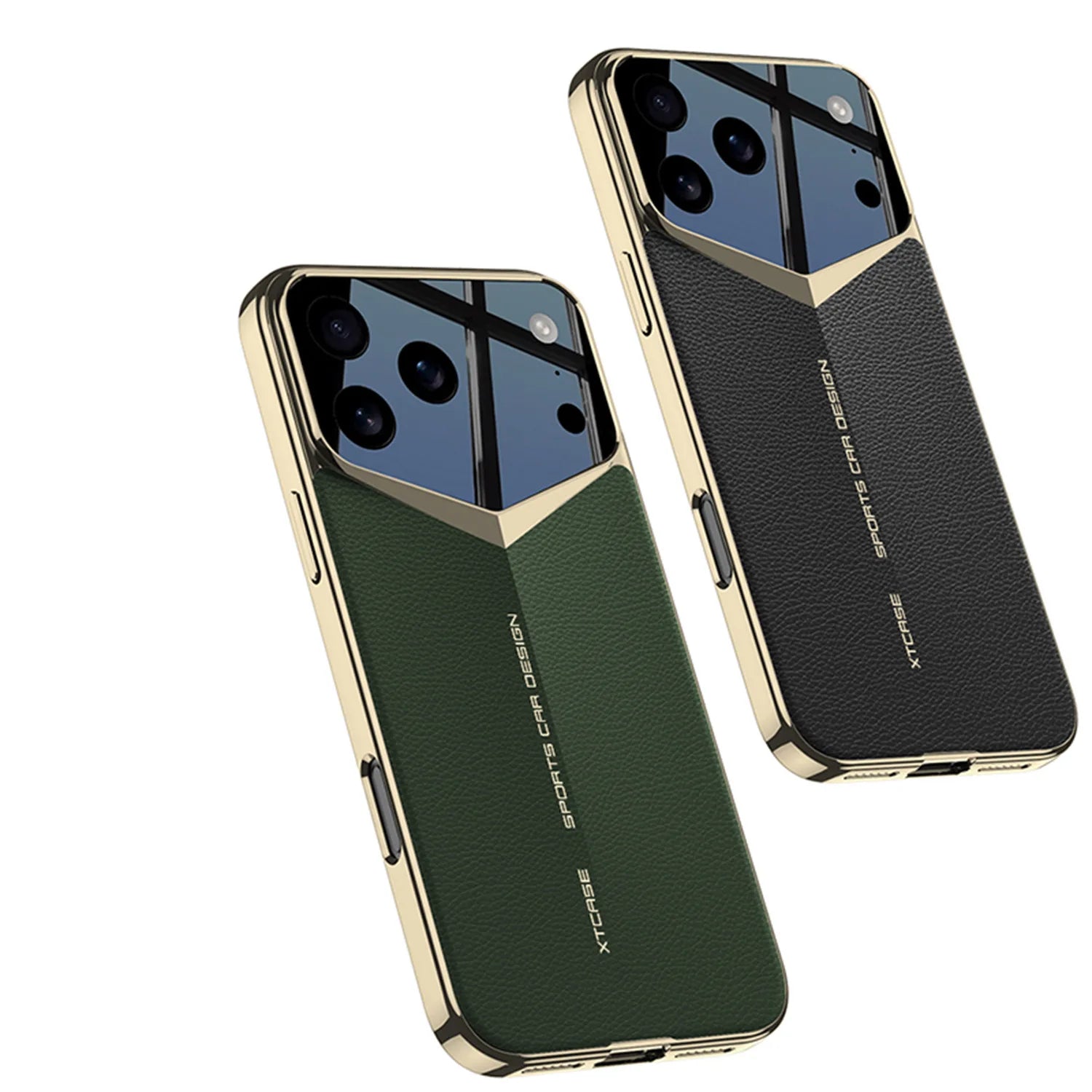 Slim Electroplated Bezel Leather Case for iPhone 17 Pro / iPhone 17 Pro Max