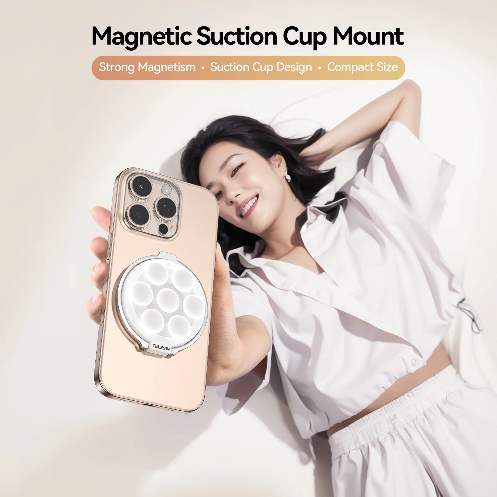 Magnetic Suction Cup Phone Grip & Stand