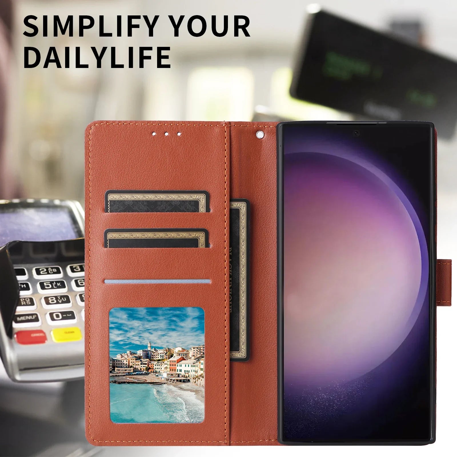 Protective Flip Wallet Case for Samsung Galaxy S25 Series