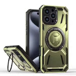 Heavy-Duty Shockproof Armor MagSafe Case with Ring Stand for iPhone 16 Series